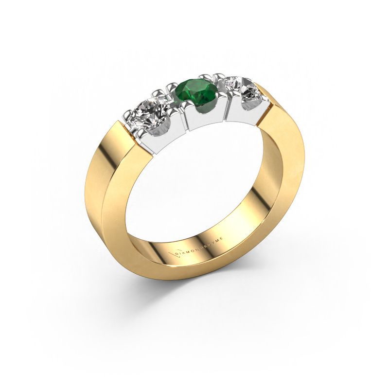 Ring Dana 3 585 Gold Smaragd 4 mm