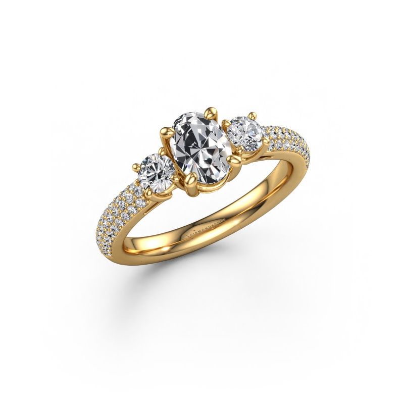 Engagement ring Marielle OVL 585 gold diamond 1.37 crt