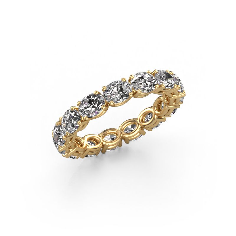 Ring Vivienne OVL 4.5x3.5 585 gold lab grown diamond 3.15 crt