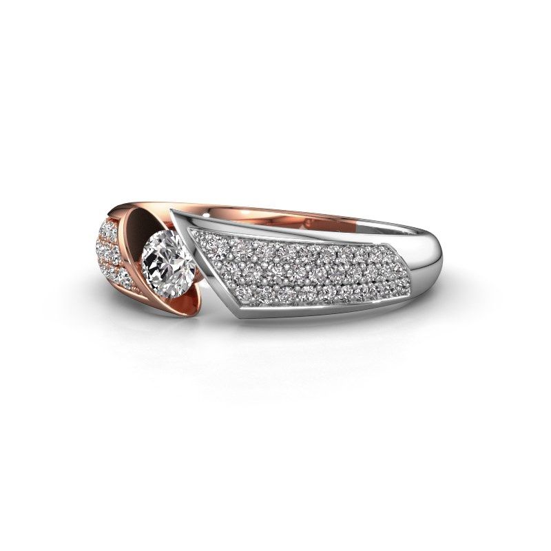 Image of Engagement ring hojalien 3<br/>585 rose gold<br/>diamond 0.621 crt