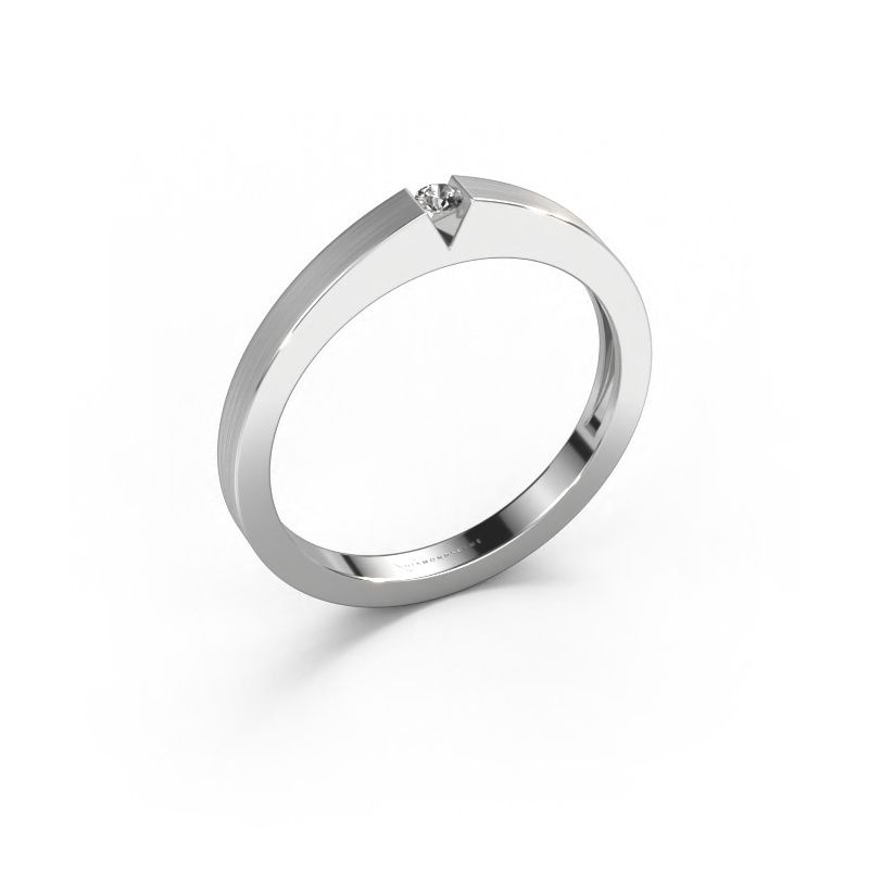 Engagement ring Lizzy 1 950 platinum diamond 0.03 crt
