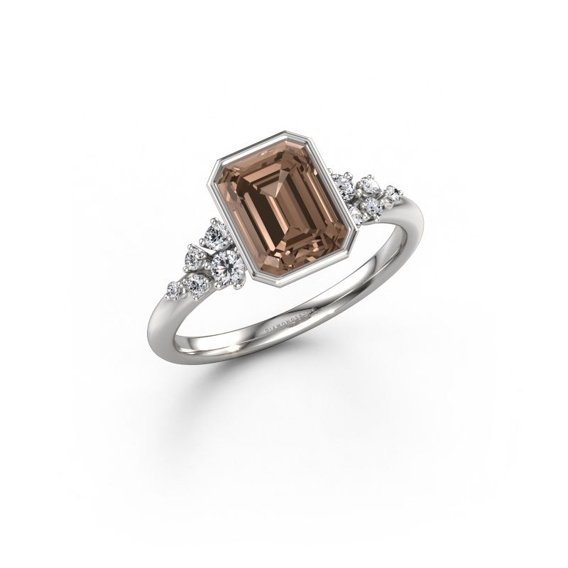 Bague de fiançailles Aliyah EME 950 platine diamant brun 1.75 crt