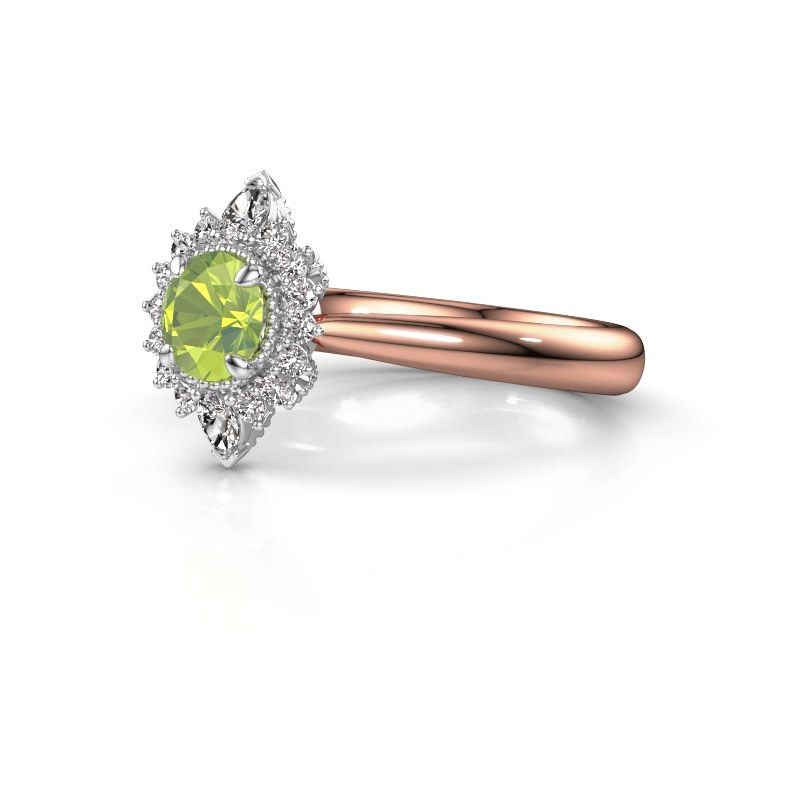 Image of Engagement ring Susan 585 rose gold peridot 5 mm