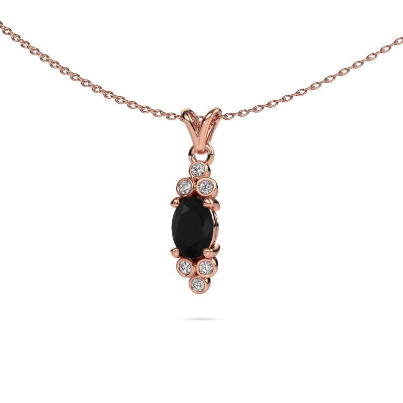 Pendant Lucy 2 585 rose gold black diamond 1.14 crt