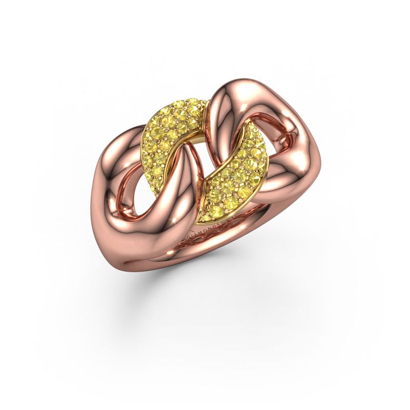 Ring Kylie 2 11mm 585 Roségold Gelb Saphir 0.8 mm