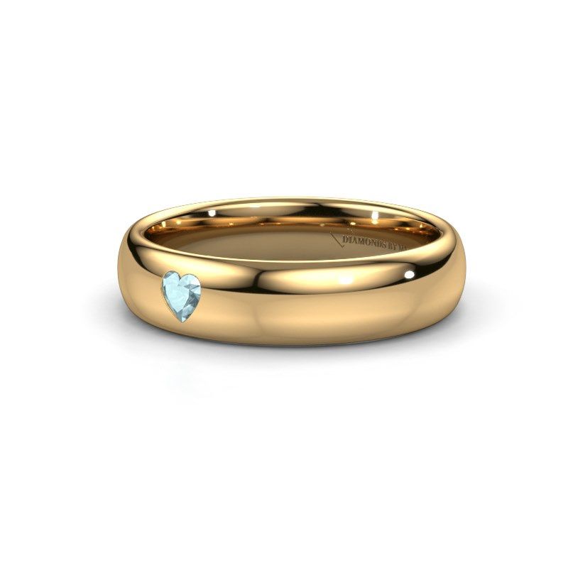 Image of Friendship ring WH0101L35BPHRT<br/>585 gold ±5x2 mm<br/>Aquamarine