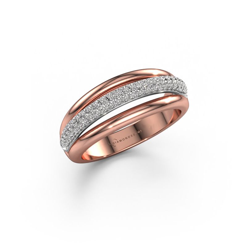 Ring Paris 585 rose gold lab grown diamond 0.40 crt