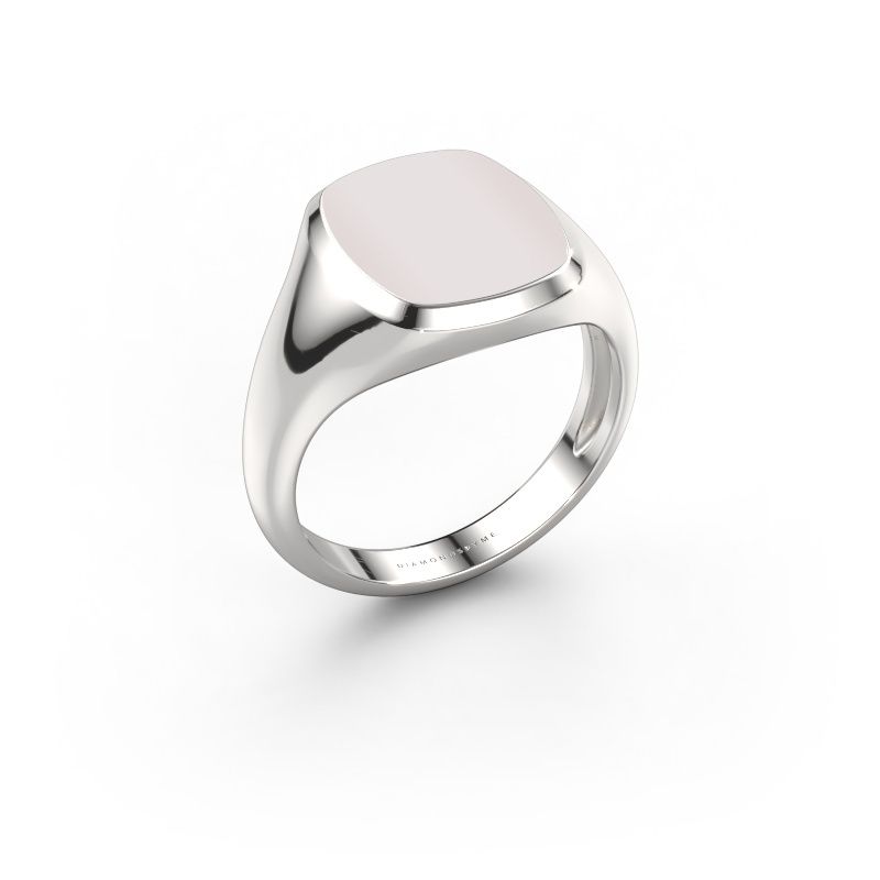 Chevalière Benjamin 2 Light 585 or blanc nicolo rouge 13x11 mm