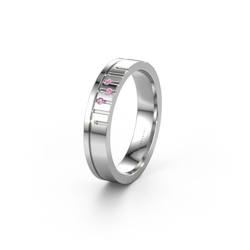 Bague d'amitié WH0332L14X 950 platine saphir rose ±4 x 1,5 mm