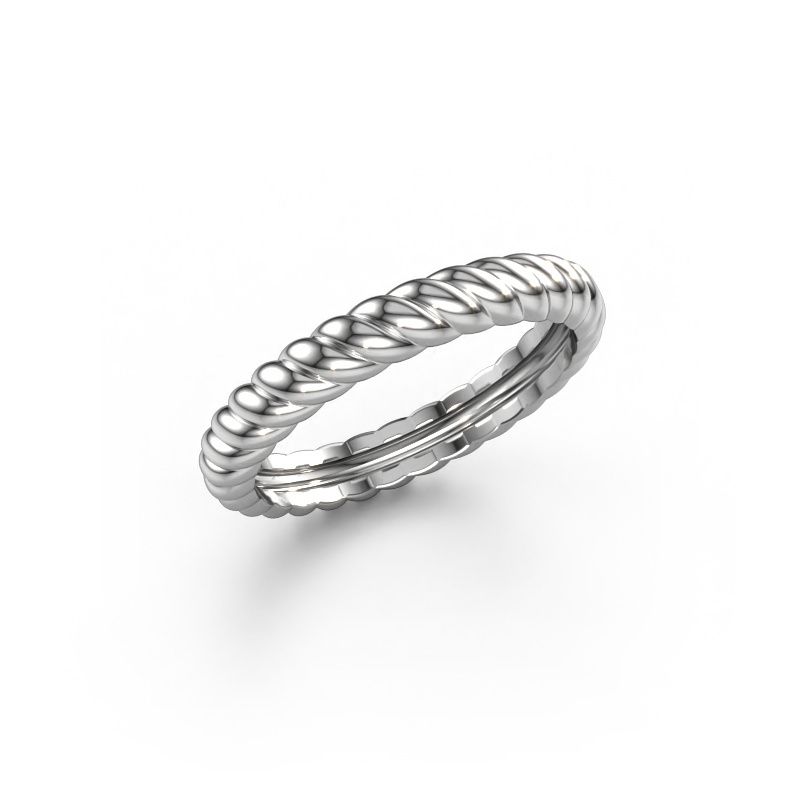 Bague superposable Caren 950 platine