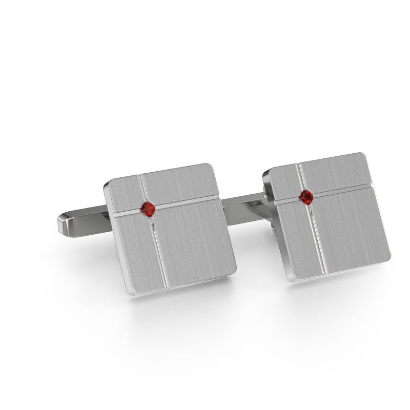 Boutons de manchettes Hilco 585 or blanc grenat 2 mm