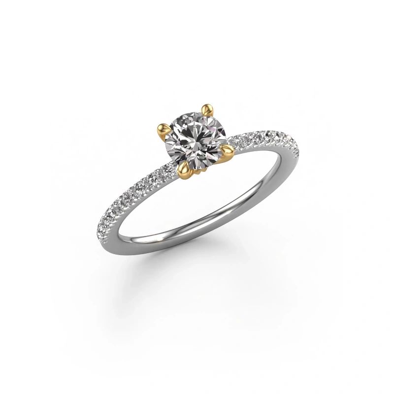 Verlovingsring Crystal RND 2 585 witgoud diamant 0.78 crt