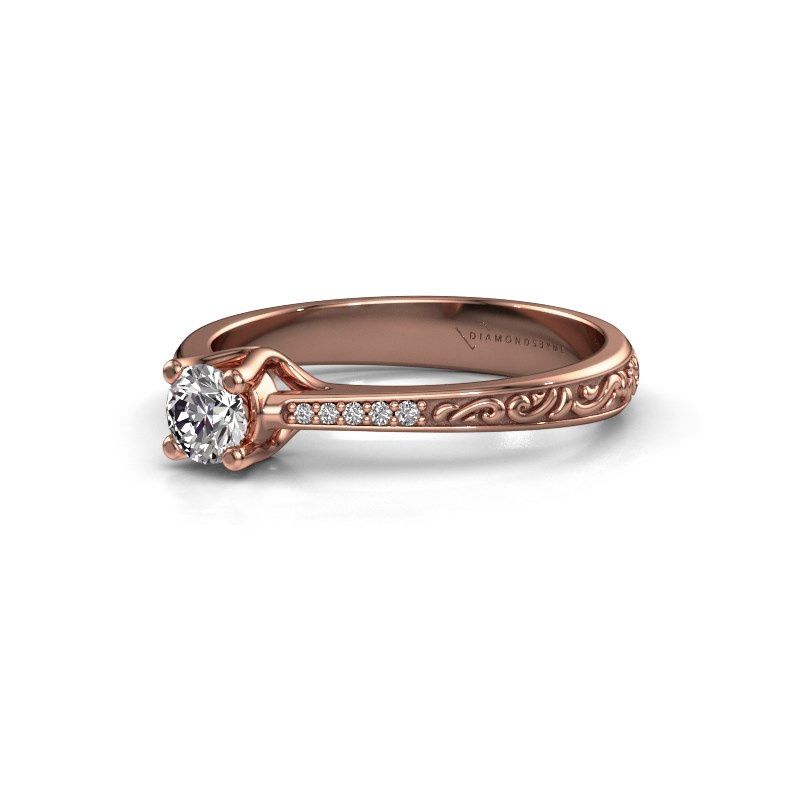 Afbeelding van Verlovingsring Mei 585 rosé goud diamant 0.286 crt