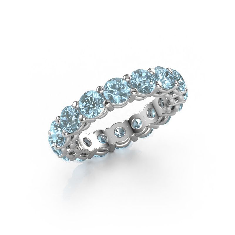 Aanschuifring Michelle full 4.2 585 witgoud blauwe lab grown diamant 4.2 mm