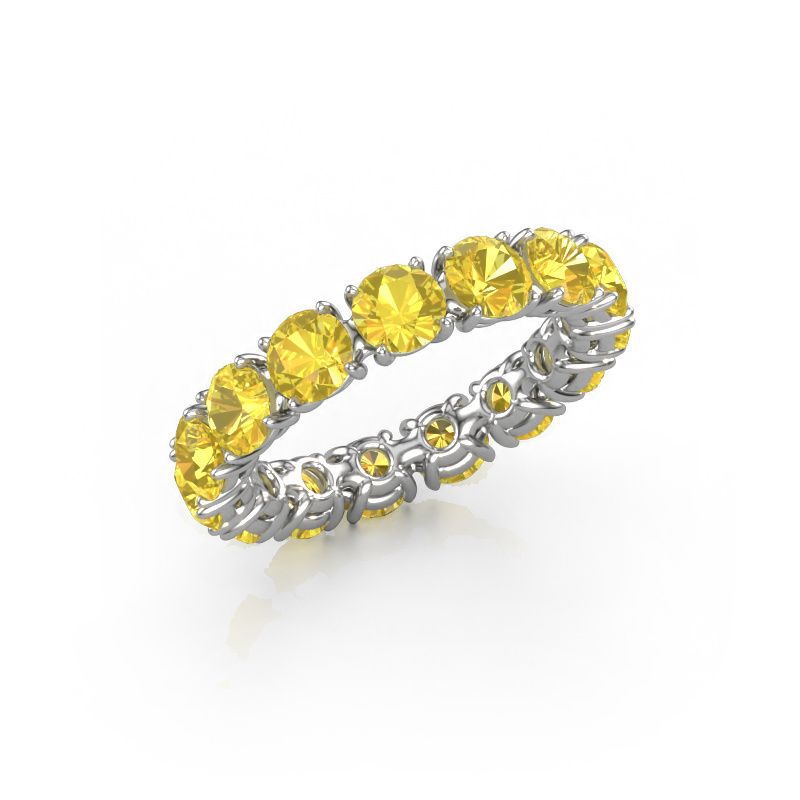 Ring Vivienne 4.2 585 white gold yellow sapphire 4.2 mm