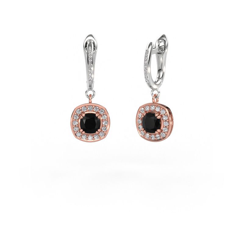 Ohrhänger Marlotte 2 585 Roségold Schwarz Diamant 1.765 crt