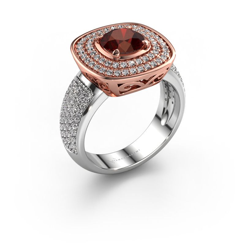 Ring Eliana 585 rose gold garnet 6 mm