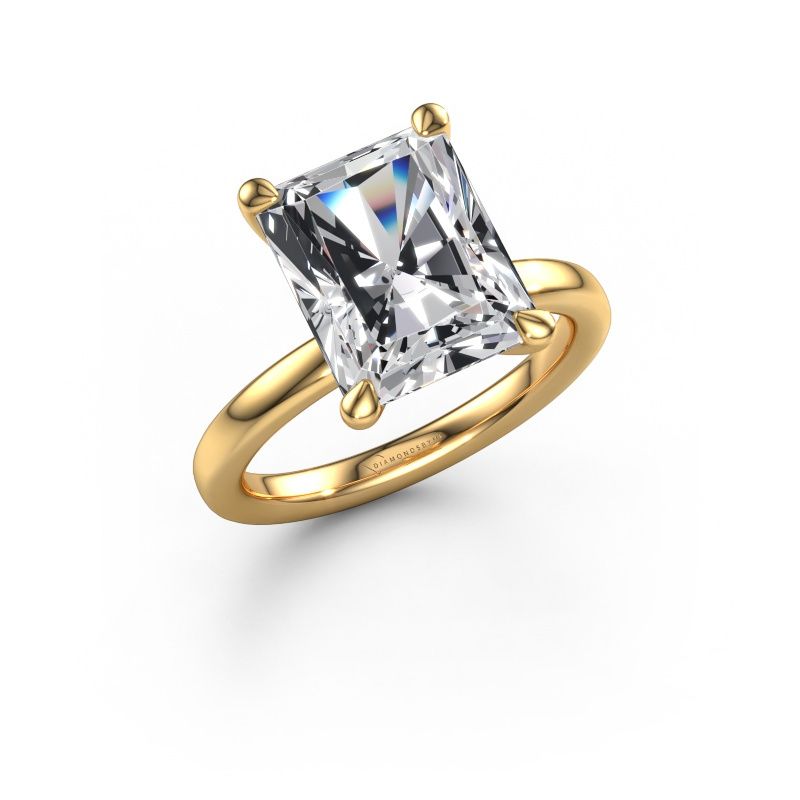 Engagement ring Crystal RAD 3 585 gold lab grown diamond 5.14 crt