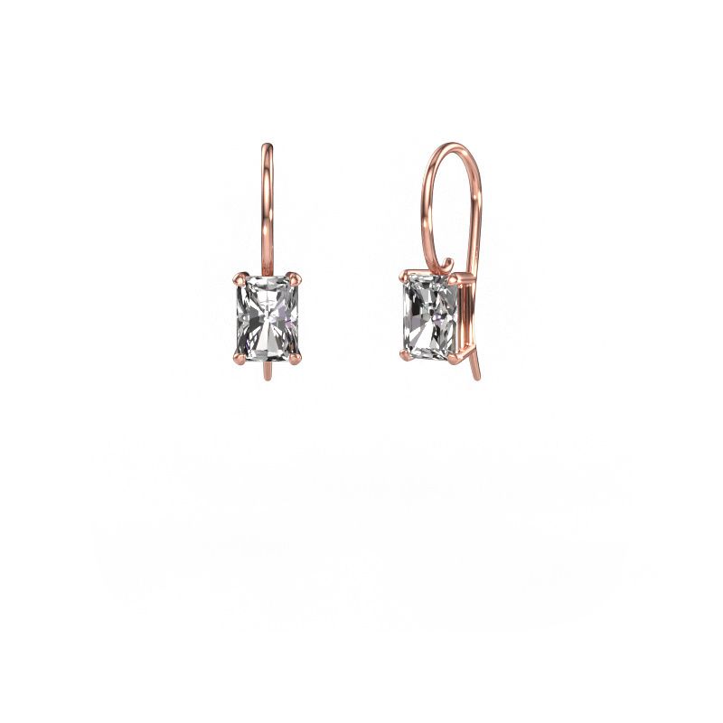 Pendants d'oreilles Cleo RAD 585 or rose diamant 2.00 crt