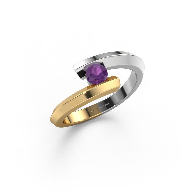 Ring Paulette 585 white gold amethyst 3.4 mm