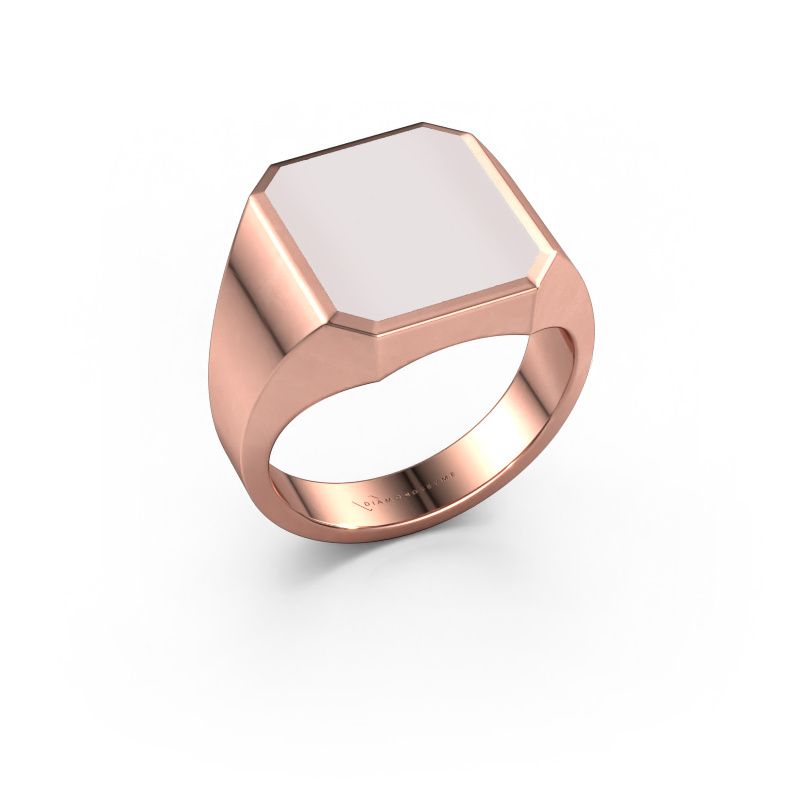Siegelring Lars 3 585 Roségold Rot Lagenstein 14x12 mm