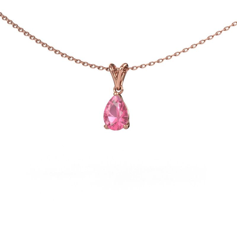 Anhänger Sam PER 585 Roségold Pink Saphir 7x5 mm