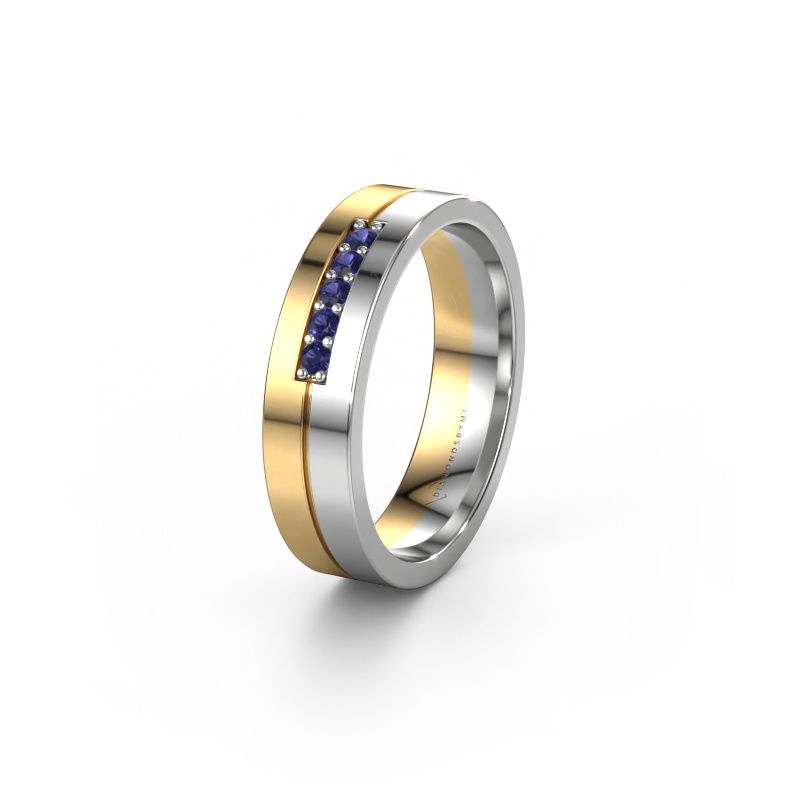 Wedding ring WH0211L15AP 585 gold sapphire ±5x1.7 mm