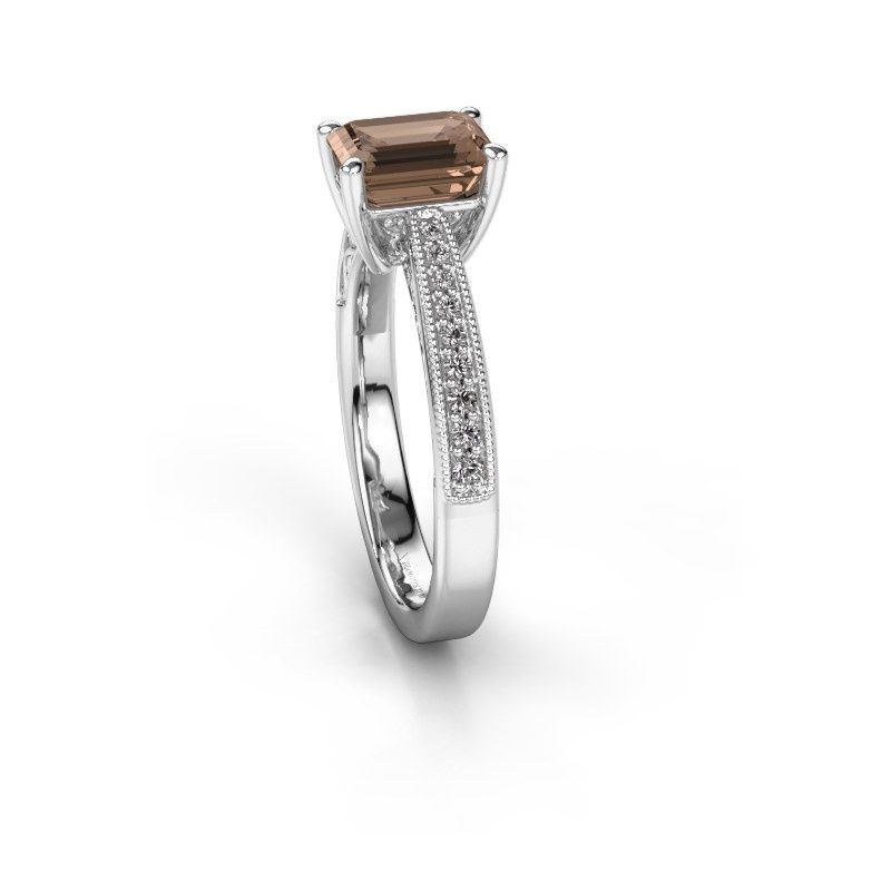 Afbeelding van Verlovingsring Shonta EME<br/>585 witgoud<br/>bruine diamant 1.284 crt