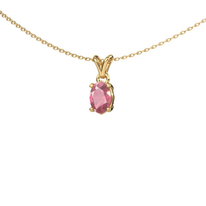 Pendant Lucy 1 585 gold tourmaline pink 7x5 mm