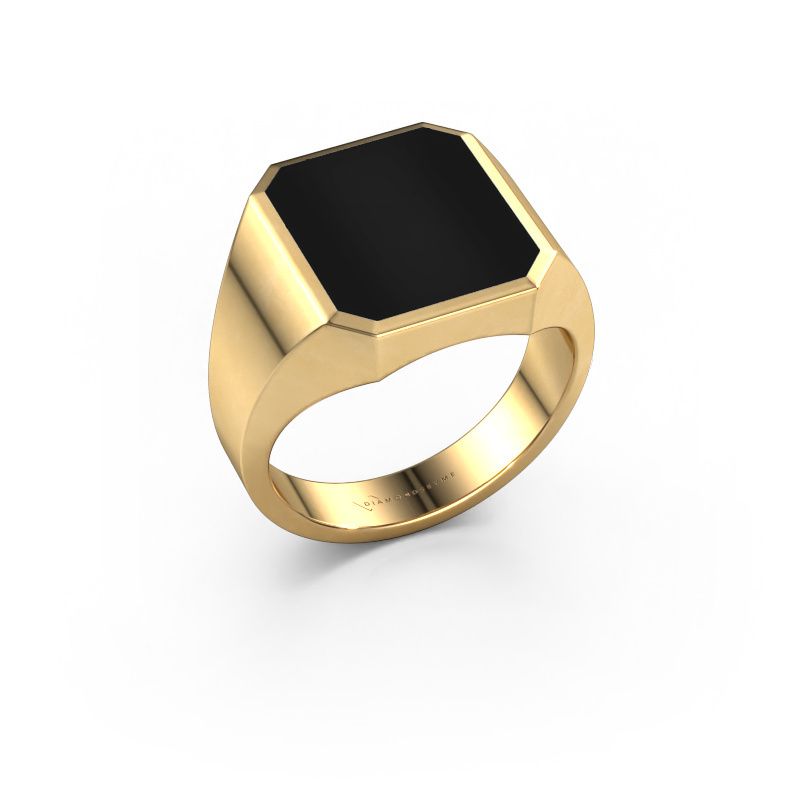 Signet ring Lars 3 585 gold onyx 14x12 mm