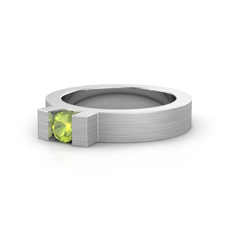 Afbeelding van Ring Leena 1<br/>585 witgoud<br/>Peridoot 4.2 mm