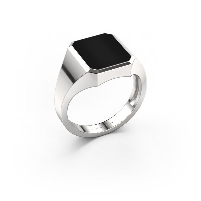 Signet ring Lars 2 light 950 platinum onyx 12x10 mm