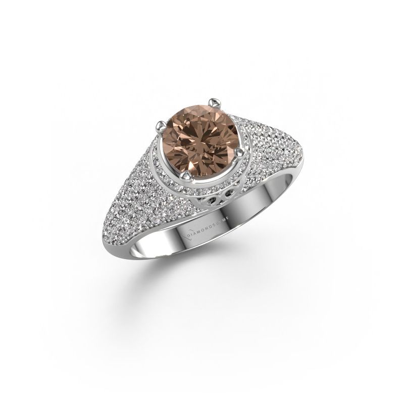 Ring Sharee 950 Platin Braun Diamant 1.831 crt