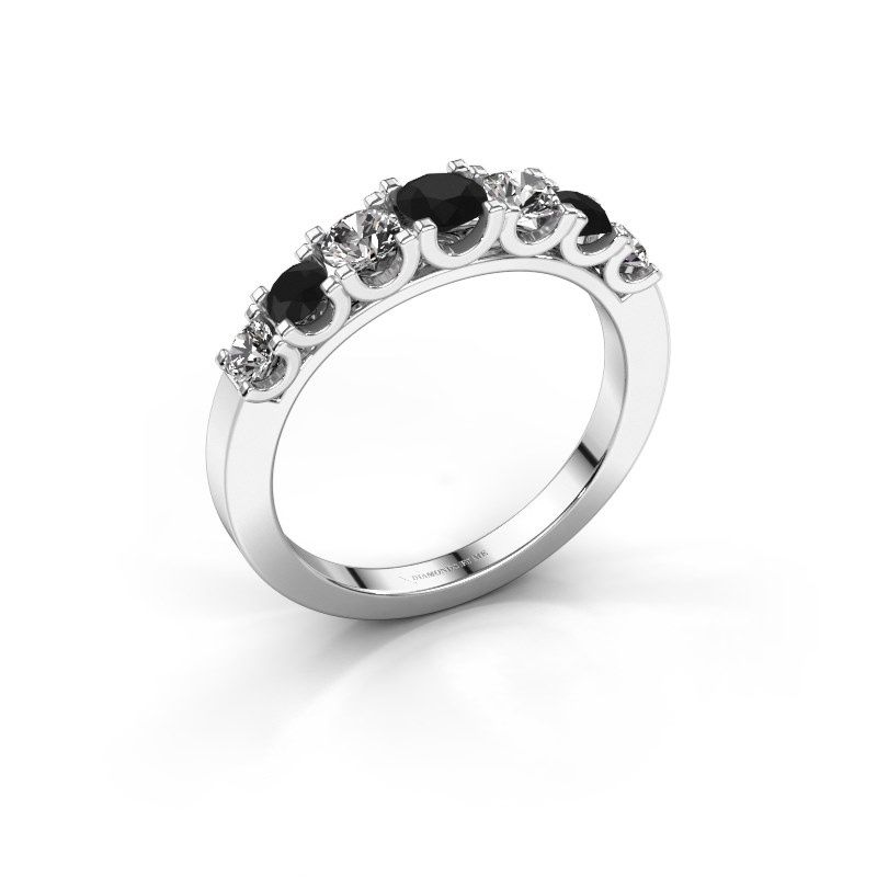 Afbeelding van Ring selina 3<br/>950 platina<br/>Zwarte diamant 0.94 crt