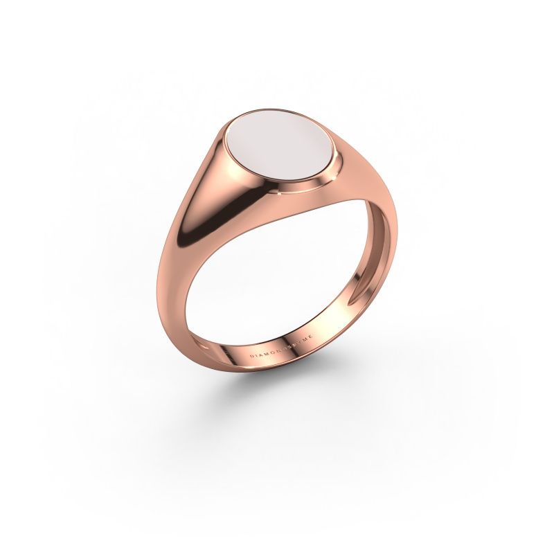 Pinky Ring Herman 1 light 585 Roségold Rot Lagenstein 10x8 mm