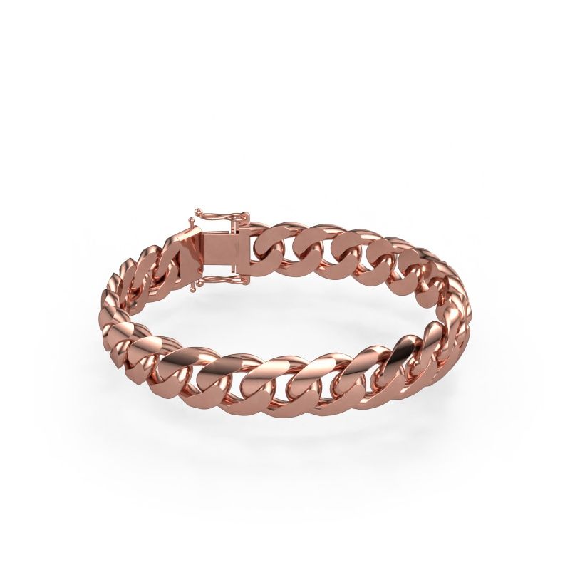 Cuban bracelet ±0.51 in 585 rose gold