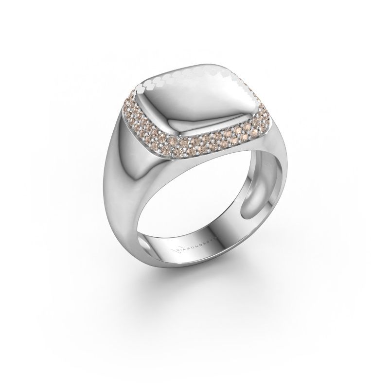 Men's ring Pascal 950 platinum brown diamond 0.482 crt