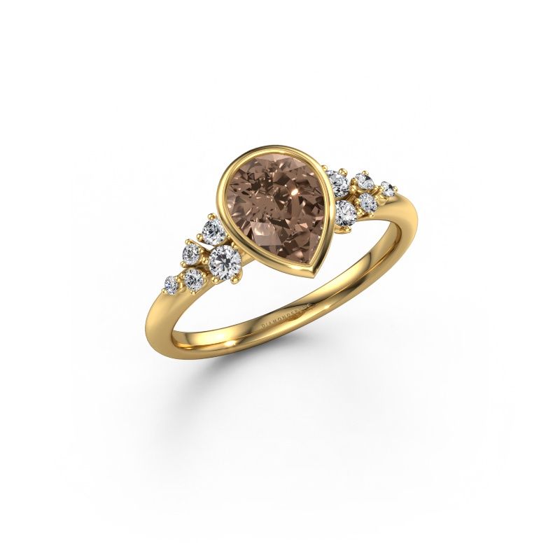 Engagement ring Aliyah PER 585 gold brown diamond 1.203 crt
