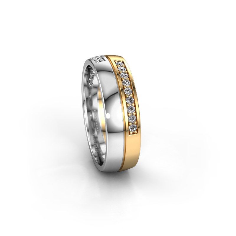 Image of Wedding ring WH0213L26AP<br/>585 gold ±6x1.7 mm<br/>Zirconia