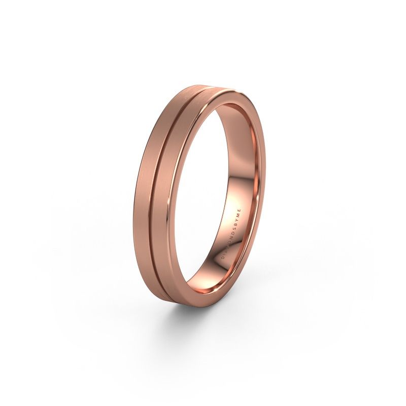 Wedding ring WH0200M14AM 585 rose gold ±4 x 1.7 mm