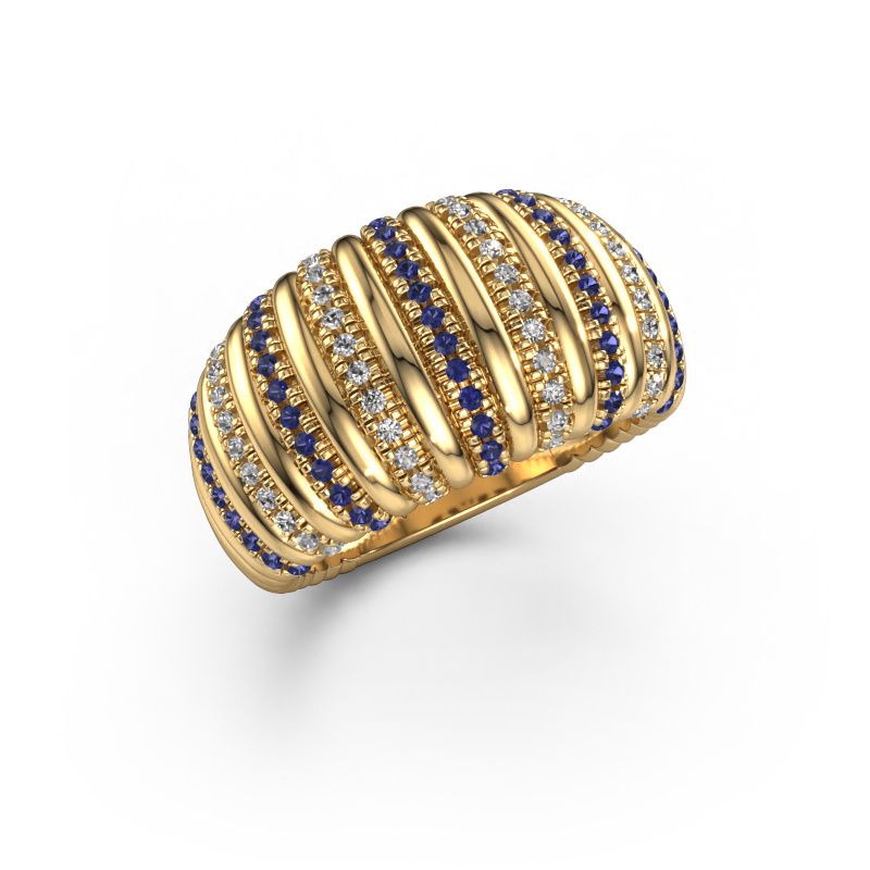Ring Dawn 12mm 585 gold sapphire 1 mm