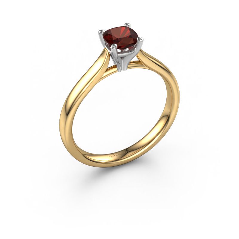 Image de Bague de fiançailles Mignon cus 1 585 or jaune grenat 5 mm
