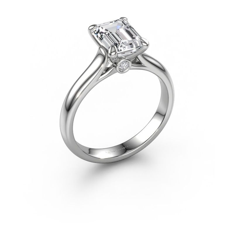 Engagement ring Valorie eme 1 950 platinum lab grown diamond 2.54 crt