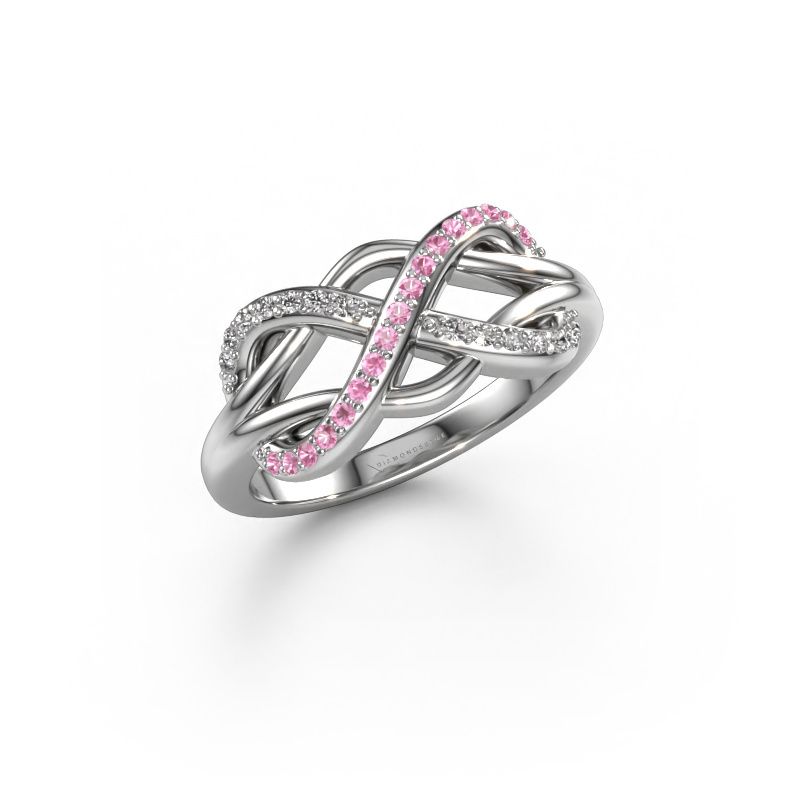 Ring Lizan 585 Weißgold Pink Saphir 1.1 mm