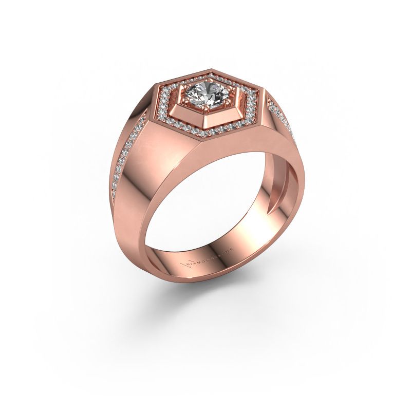 Men's ring Sjoerd 585 rose gold diamond 0.73 crt