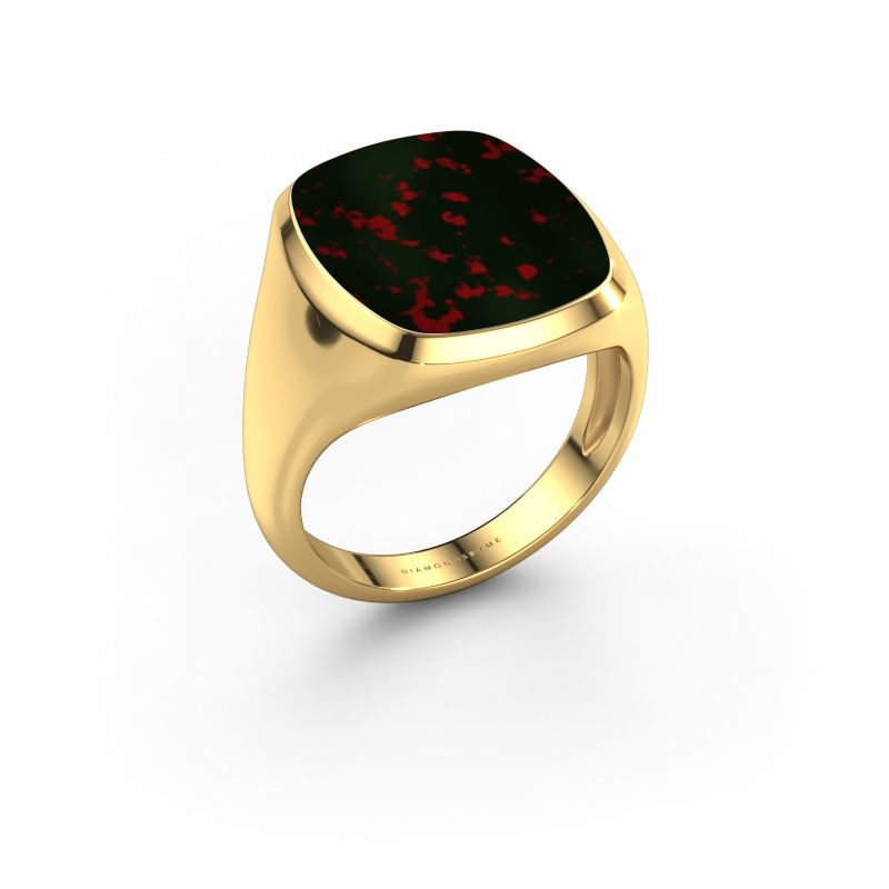 Signetring Benjamin 4 Light 585 gult guld blodsten 17x14 mm