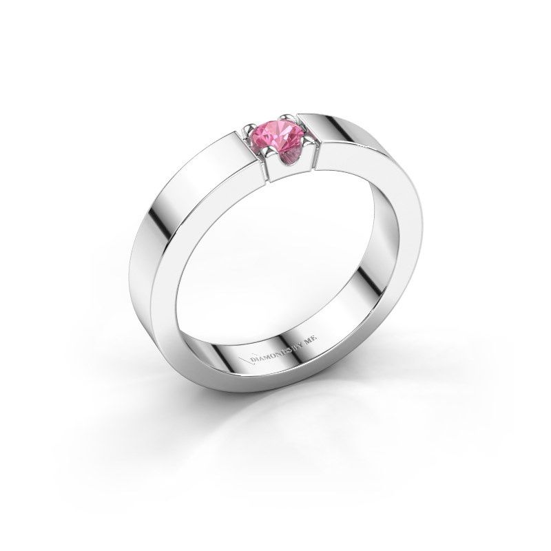 Afbeelding van Ring Dana 1 950 platina roze saffier 3.7 mm