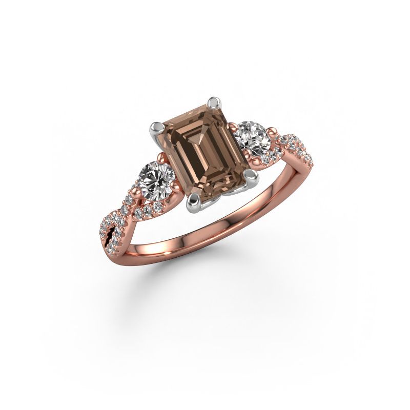 Engagement ring Marilou EME 585 rose gold brown diamond 2.27 crt