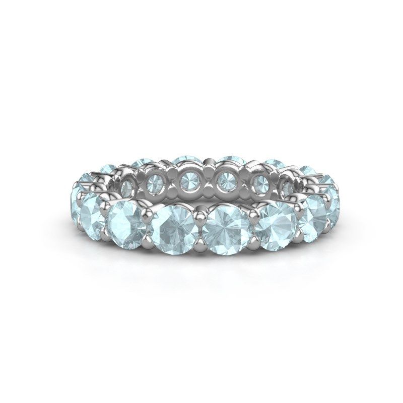 Bild von Vorsteckring heddy rnd 4.0<br/>585 Weißgold<br/>Aquamarin 4 mm