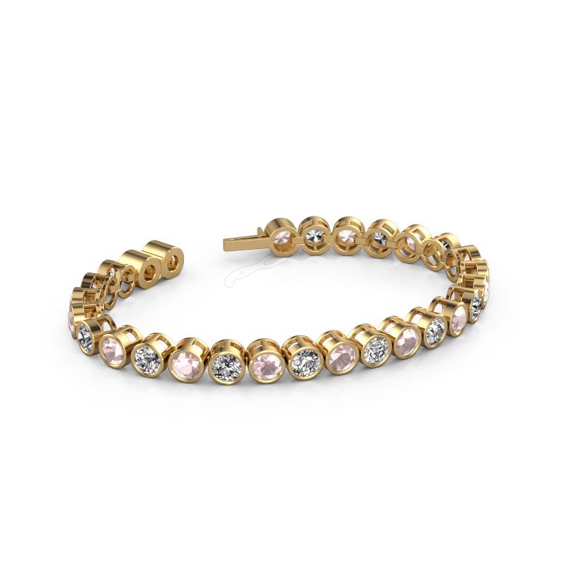 Tennis bracelet Allegra 5 mm 585 gold morganite champagne 5 mm
